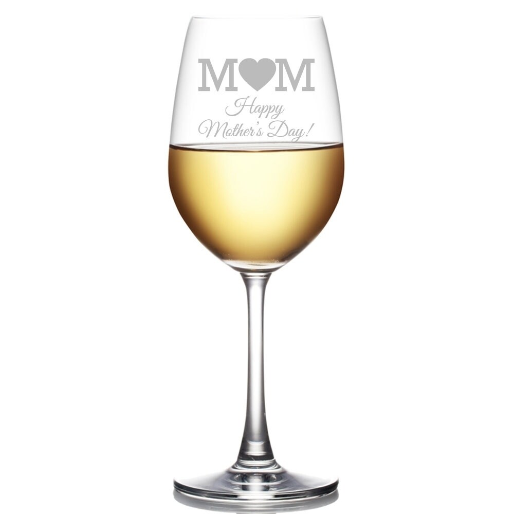 Mom Happy Mother's Day! Engraved 18 oz Wine Glass - 4pcs - Bed Bath &  Beyond - 25482088