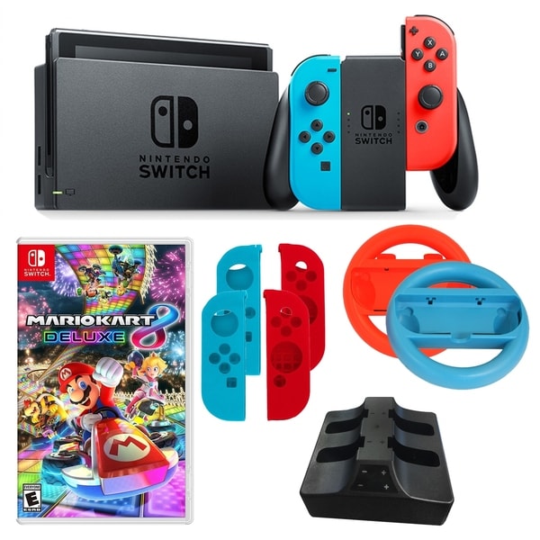 Shop Nintendo Switch in Neon with Mario Kart Game and ...