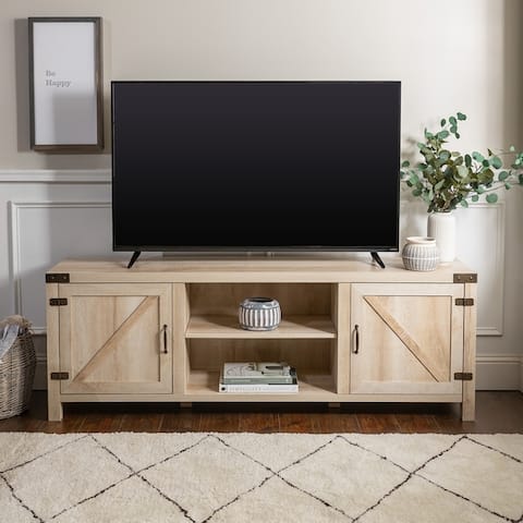 The Gray Barn Firebranch 70-inch Barn Door TV Stand Console