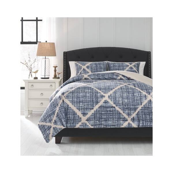 Shop Sladen Blue Cream King Comforter Set Free Shipping Today