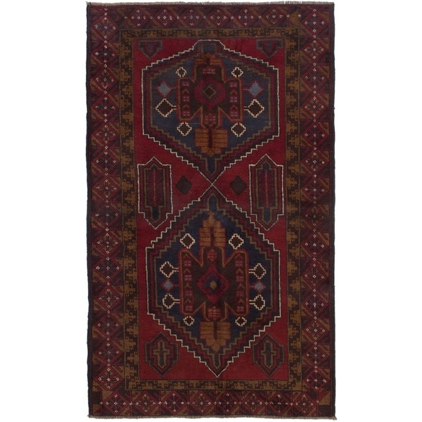 ECARPETGALLERY Hand-knotted Kazak Dark Copper Wool Rug - 3'11 x 6'5