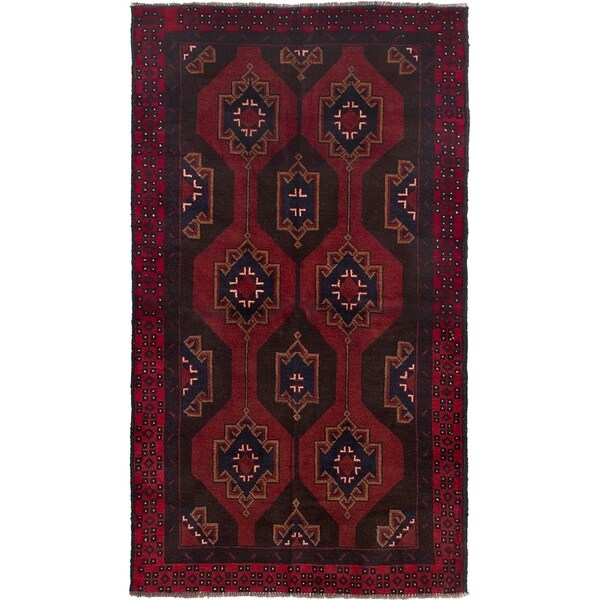 ECARPETGALLERY Hand-knotted Teimani Dark Copper Wool Rug - 3'5 x 6'4