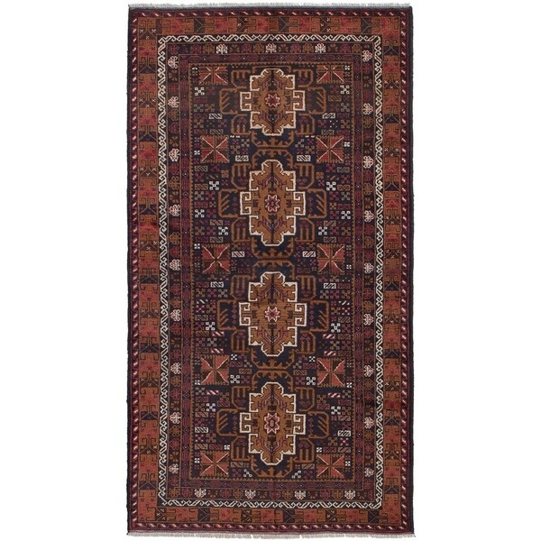 ECARPETGALLERY Hand-knotted Finest Rizbaft Light Brown Wool Rug - 3'5 x 6'5