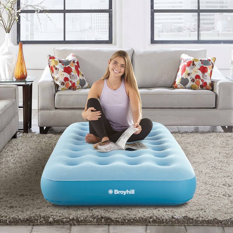 Broyhill 10 inch Sleep Express Comfort Top Coil Air Bed Mattress, with External Pump