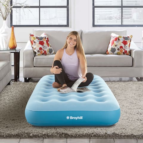 Broyhill 10 inch Sleep Express Comfort Top Coil Air Bed Mattress, with External Pump