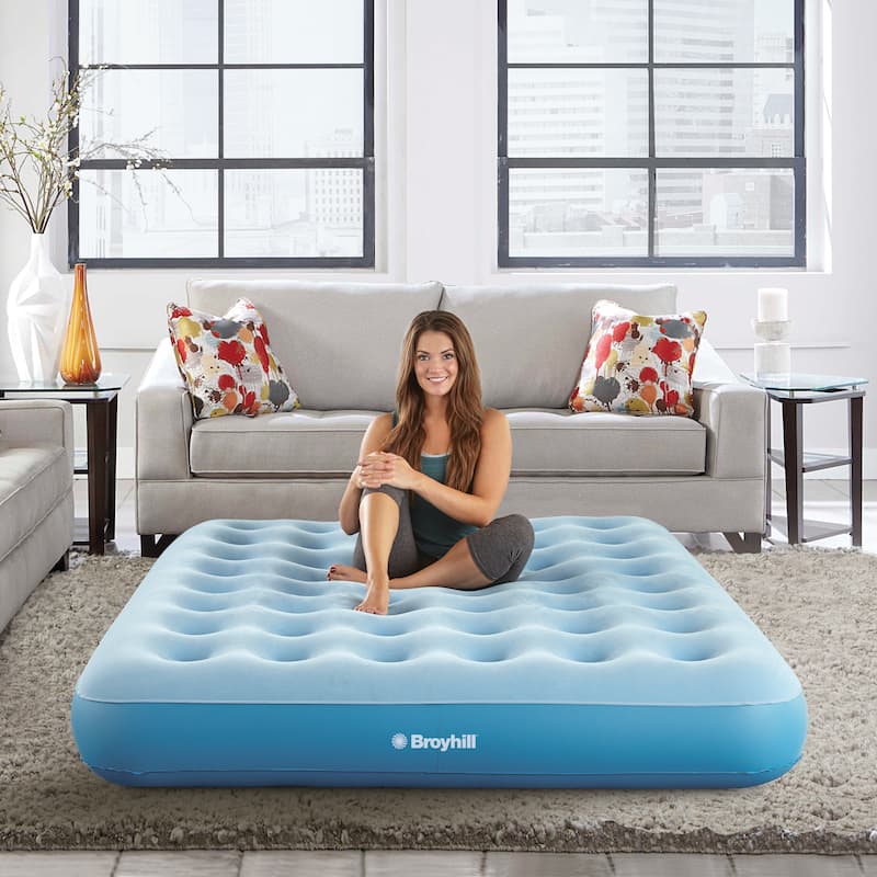 Broyhill 10 inch Sleep Express Comfort Top Coil Air Bed Mattress, with External Pump