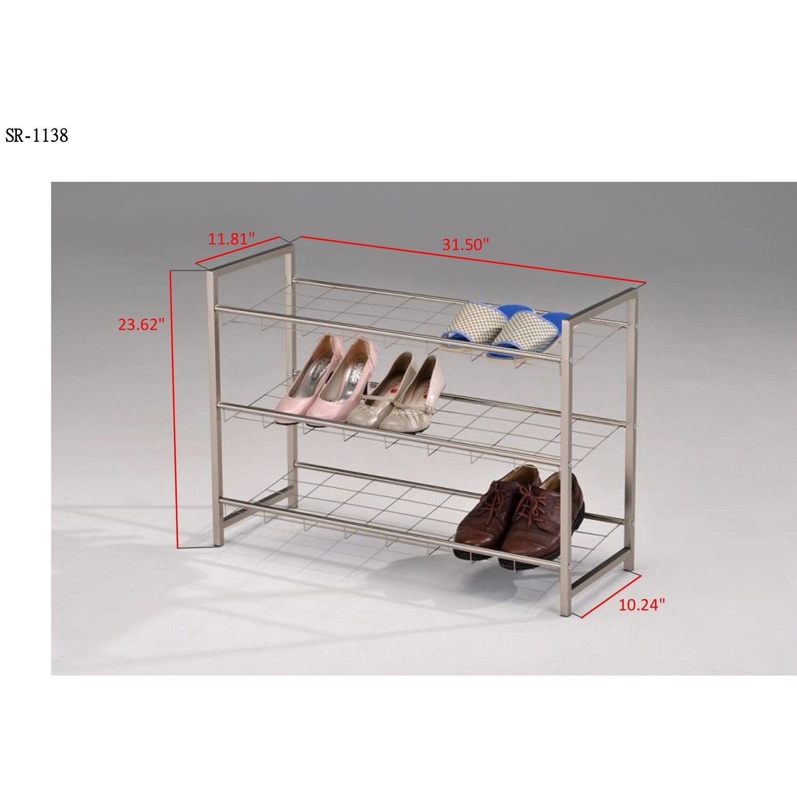 Shop Modern Shoe Rack Chrome Overstock 25483034