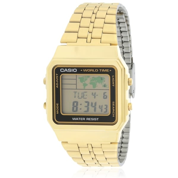 casio gold tone digital watch
