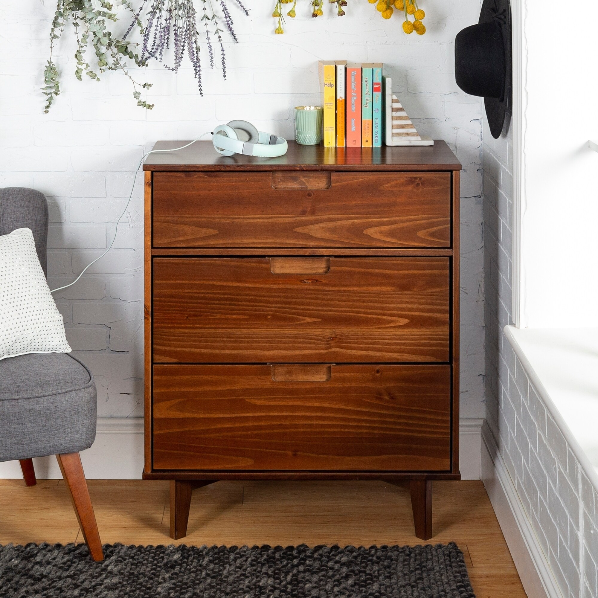 Mid Century 3 Drawer Chest Ebay