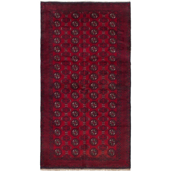 ECARPETGALLERY Hand-knotted Teimani Red Wool Rug - 3'2 x 6'3