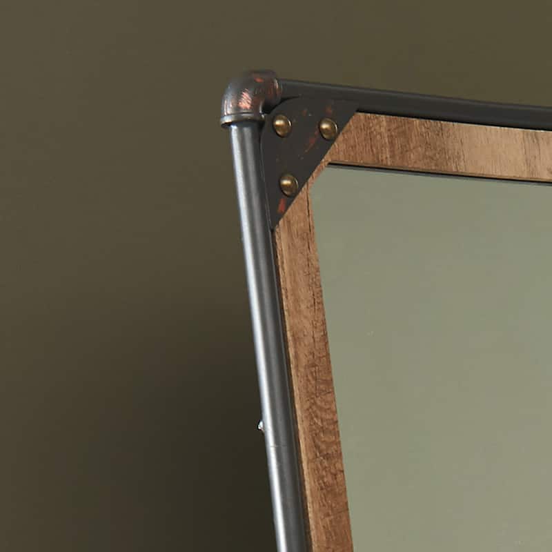 Revo Industrial Black 72-inch Free Standing Mirror by Furniture of America