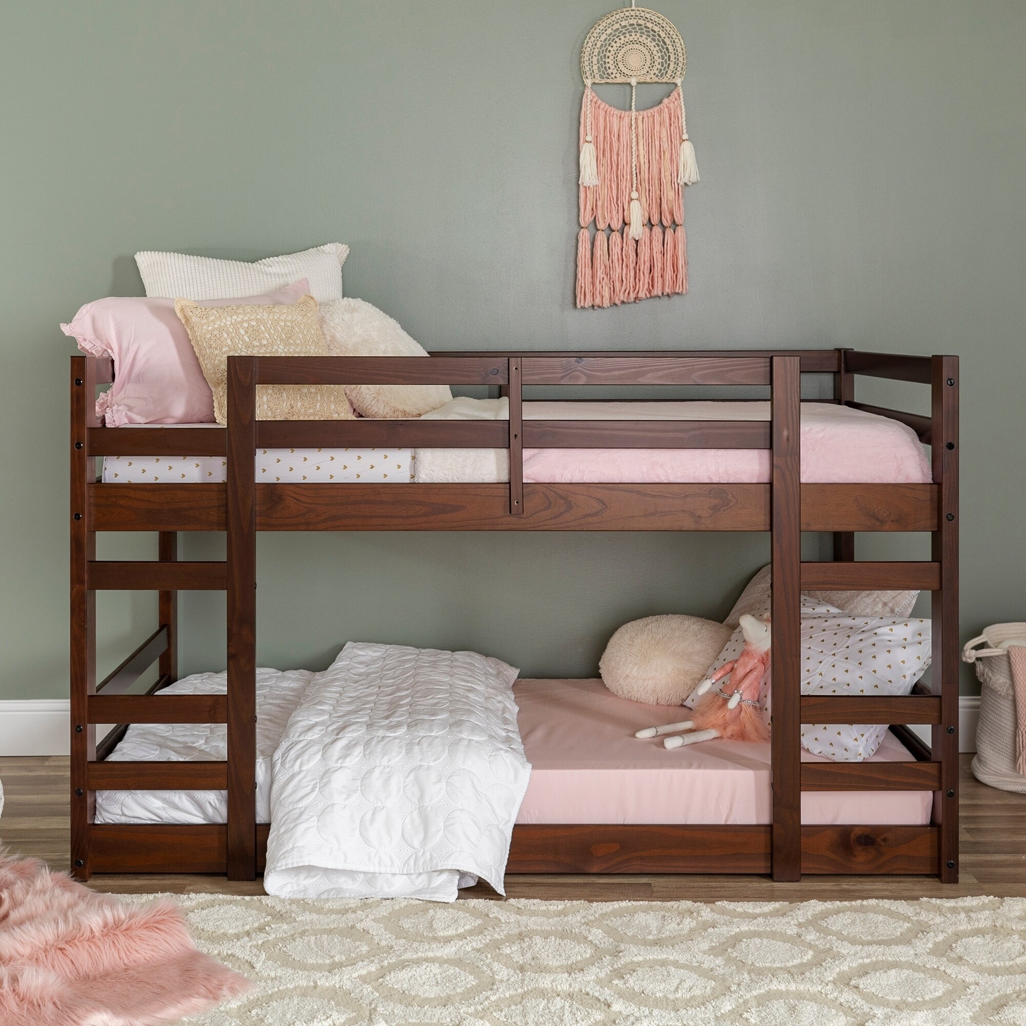 Shop Taylor Olive Browning Twin Over Twin Low Bunk Bed On Sale