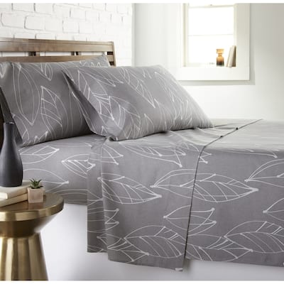 Vilano Choice Ultra-Soft Premium Modern Foliage 4-piece Printed Bed Sheet Set
