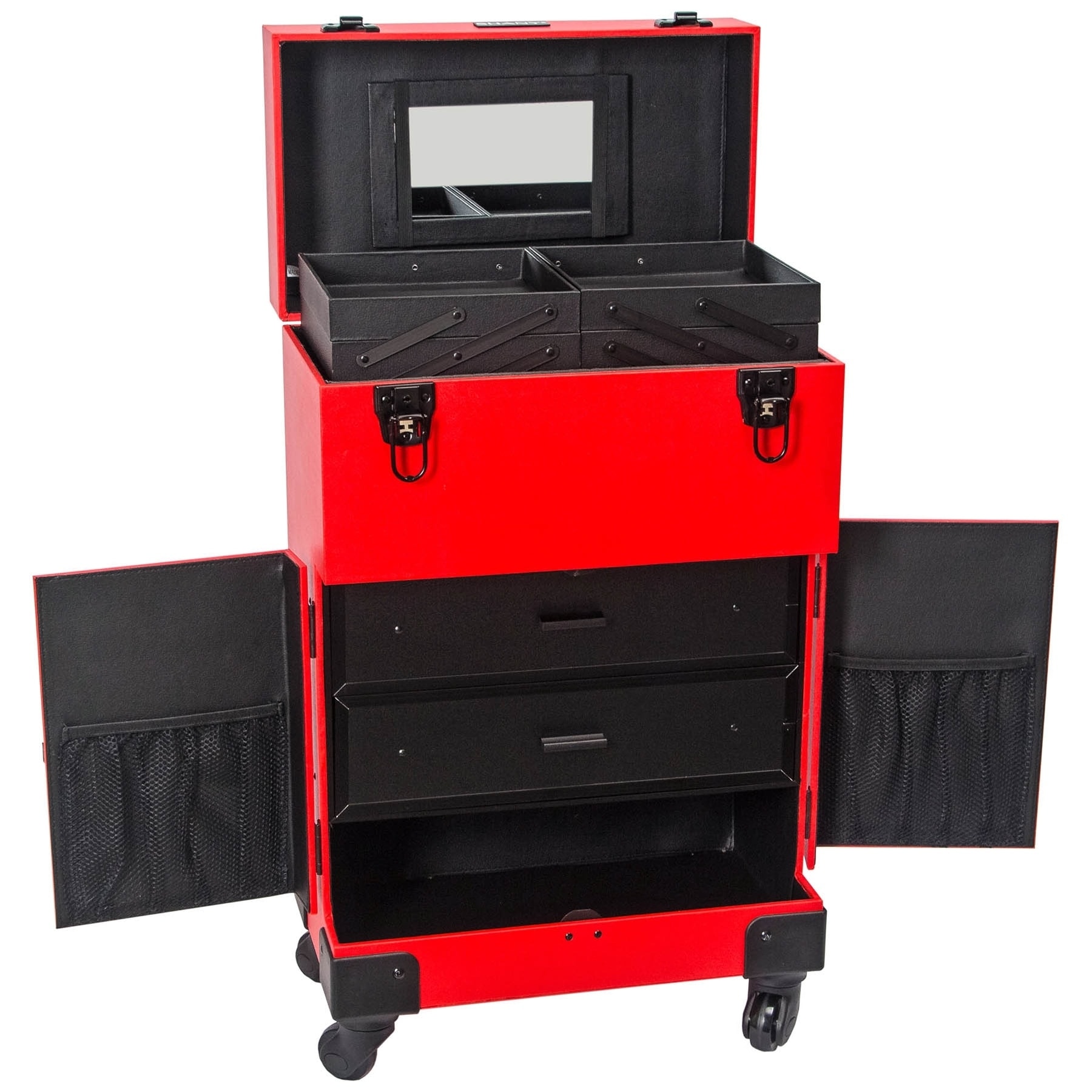 Shany Large Travel Rolling Makeup Case - Rolling Makeup Cases With Drawers Shany Large Travel Rolling Makeup Case - Rolling Makeup Cases With Drawers