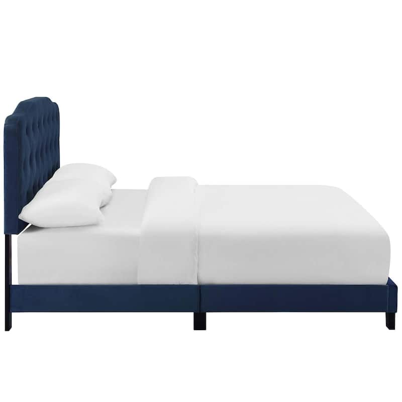 Copper Grove Ploce Queen Upholstered Velvet Bed