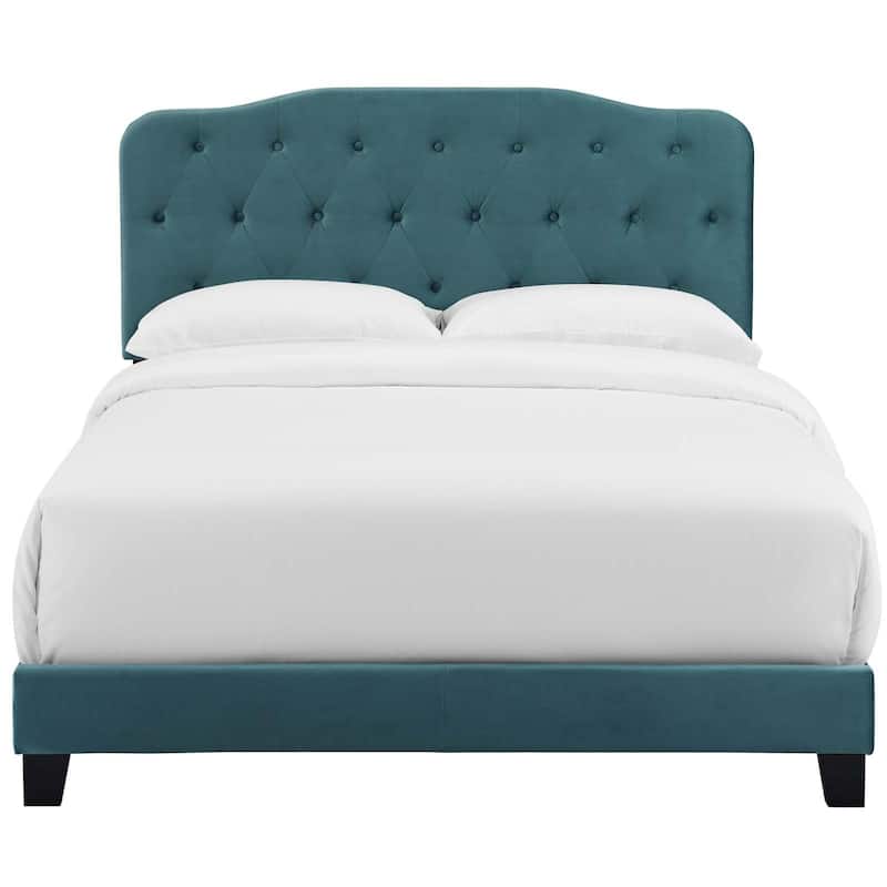 Copper Grove Ploce Queen Upholstered Velvet Bed