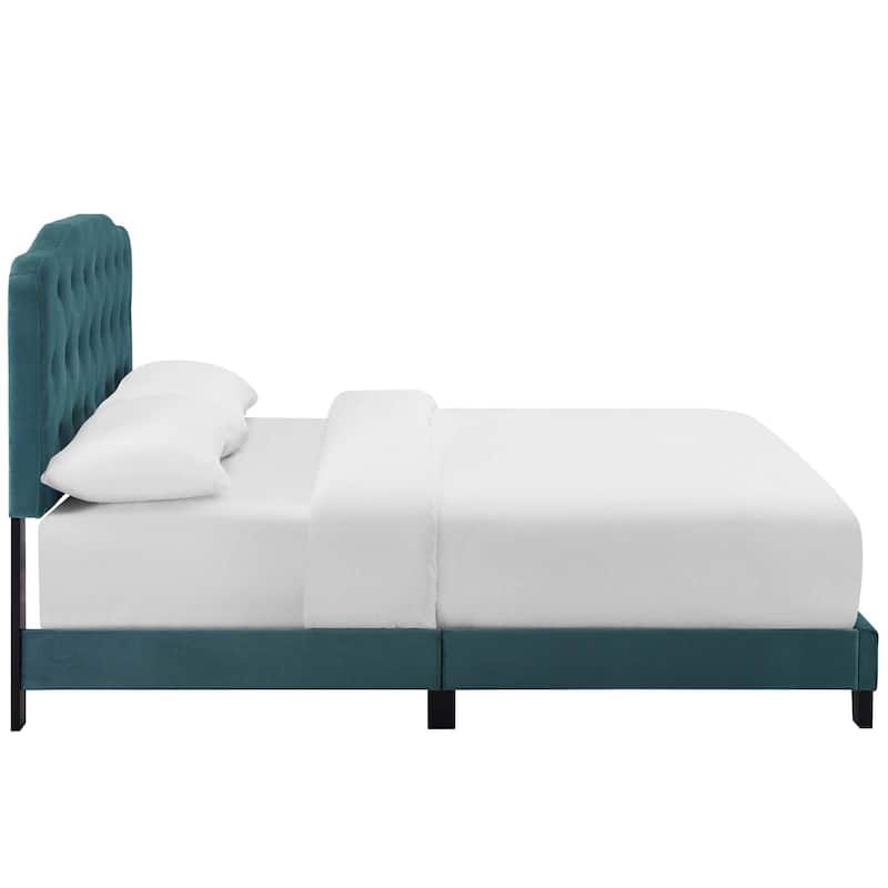 Copper Grove Ploce Queen Upholstered Velvet Bed