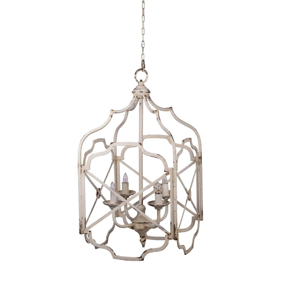 Classic Vintage Antique White Chandelier - Chandeliers For Bedrooms by Overstock.com