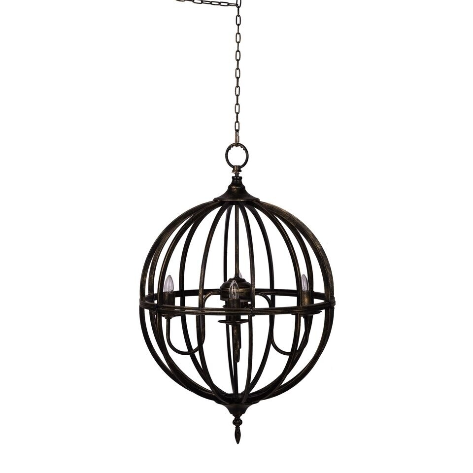 Vintage Glamour Antique Black Round Chandelier - Chandeliers For Bedrooms by Overstock.com