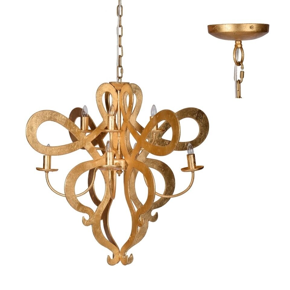 Classic Vintage Gold Scroll Chandelier - Chandeliers For Bedrooms by Overstock.com