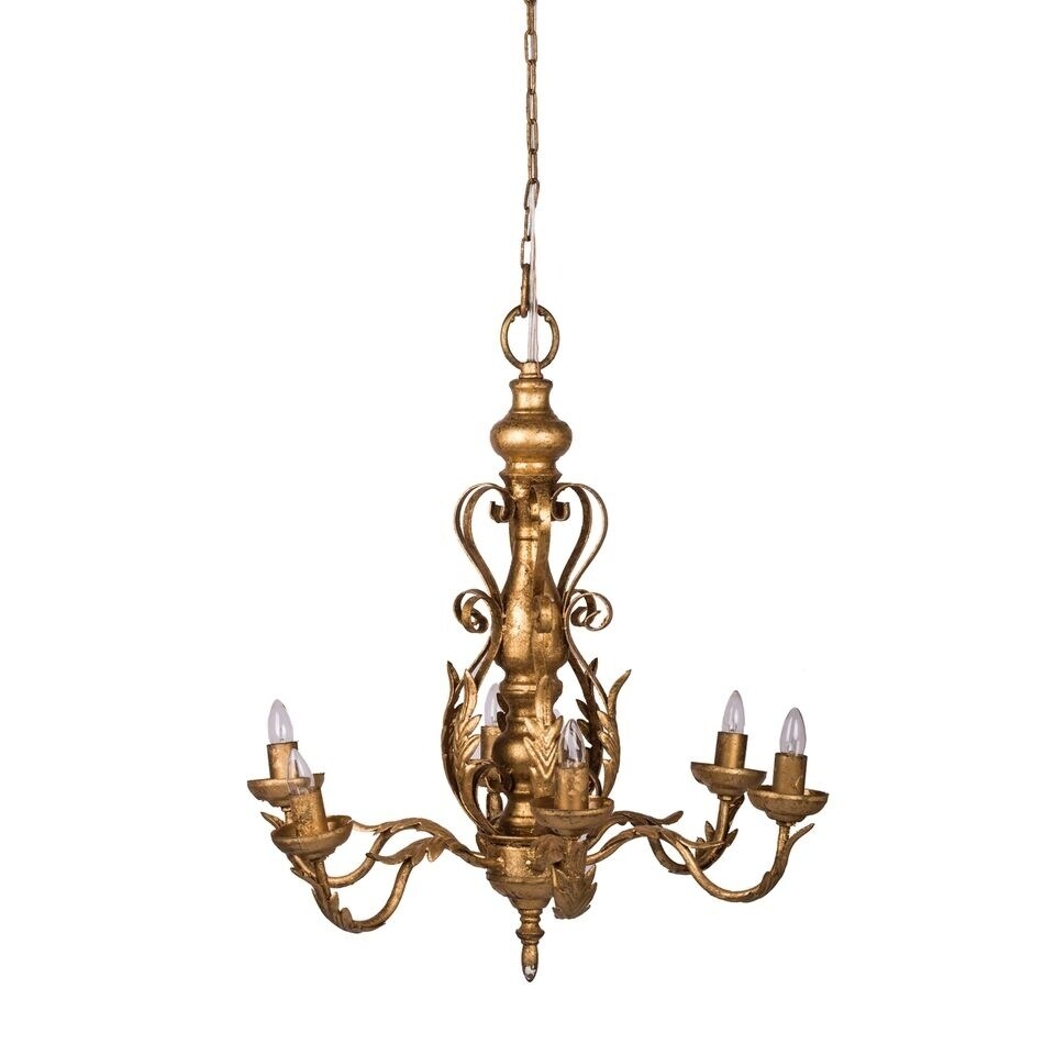 Gold 6 Light Ceiling Chandelier - Chandeliers For Bedrooms by Overstock.com