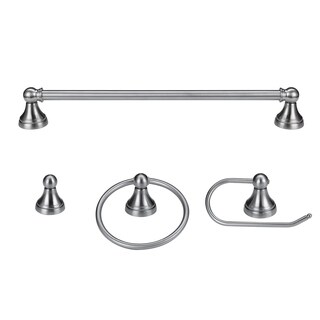 Jayden 4-Piece All-In-One Bath Set - Silver - Bed Bath & Beyond - 25487476