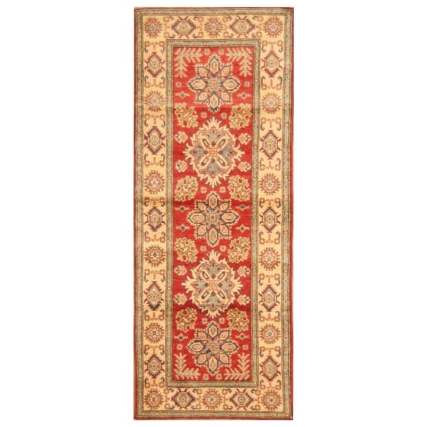 Handmade Kazak Wool Rug (Afghanistan) - 2'8 x 6'10