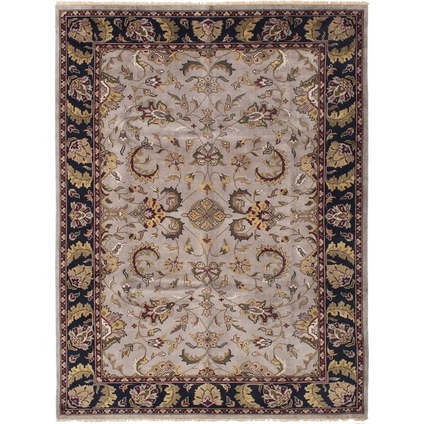 ECARPETGALLERY Hand-knotted Royal Mahal Light Grey Wool Rug - 8'9 x 11'8
