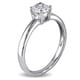 preview thumbnail 6 of 6, Miadora 4/5ct DEW Moissanite Solitaire Engagement Ring in 14k White Gold