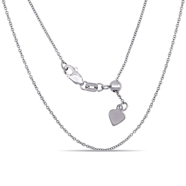 0.90mm Adjustable Shiny Cable Chain Necklace REAL Sterling Silver Up To 22/"
