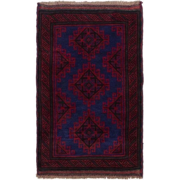 ECARPETGALLERY Hand-knotted Kazak Red Wool Rug - 2'9 x 4'6