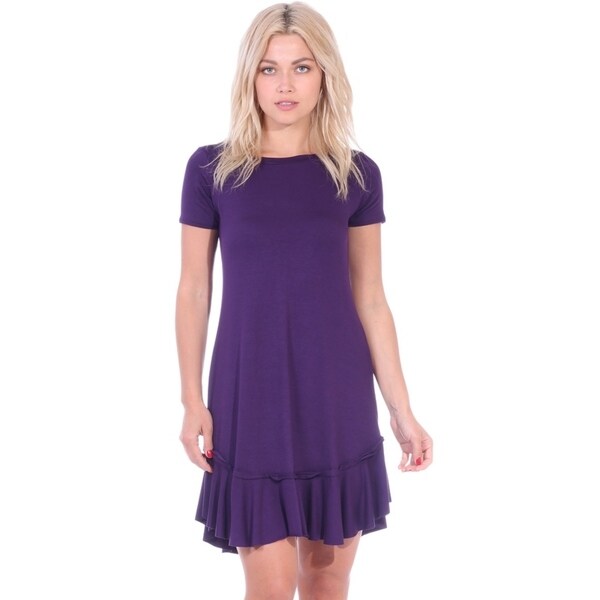 frill hem shift dress