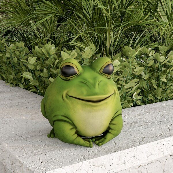 resin frog statue