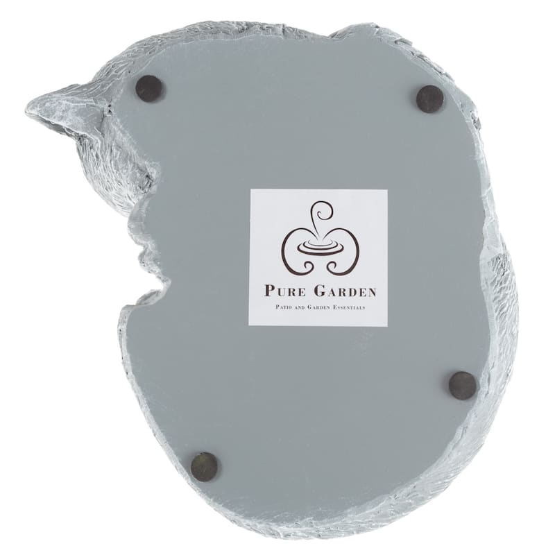 Cat Memorial Stone - Peaceful Sleeping Kitten Angel Statue - Pet Sympathy Gift by Pure Garden (Gray)