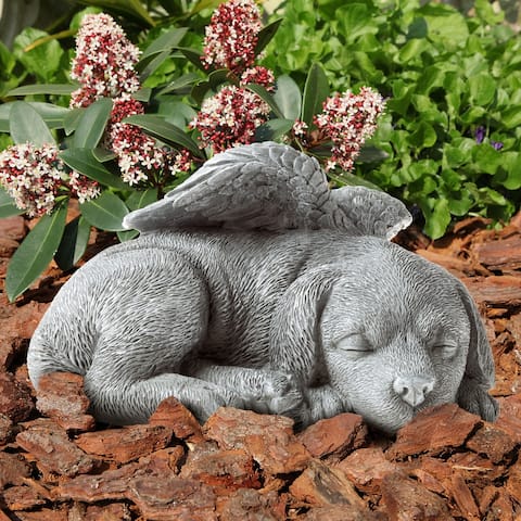Pet Memorial Statue-Sleeping Angel Dog Remembrance Keepsake by Pure Garden