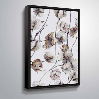 ArtWall 'Cotton I' Gallery Wrapped Floater-framed Canvas