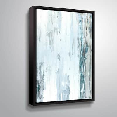 ArtWall 'Abstract Blue I' Gallery Wrapped Floater-framed Canvas