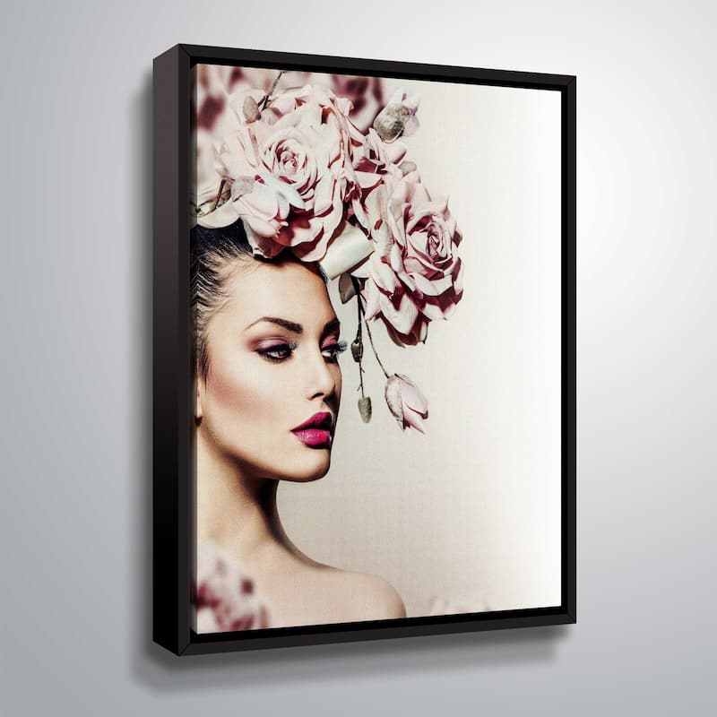 ArtWall 'Rose' Gallery Wrapped Floater-framed Canvas