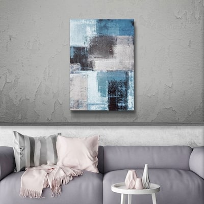 ArtWall 'Abstract Blue III' Gallery Wrapped Canvas