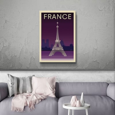 ArtWall 'Eiffel Tower' Gallery Wrapped Canvas