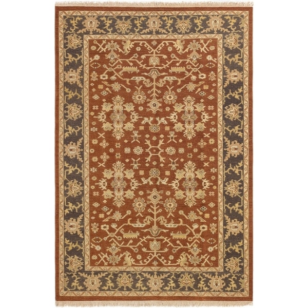 ECARPETGALLERY Flat-weave Lahor Finest Dark Brown Wool Sumak - 5'10 x 8'7