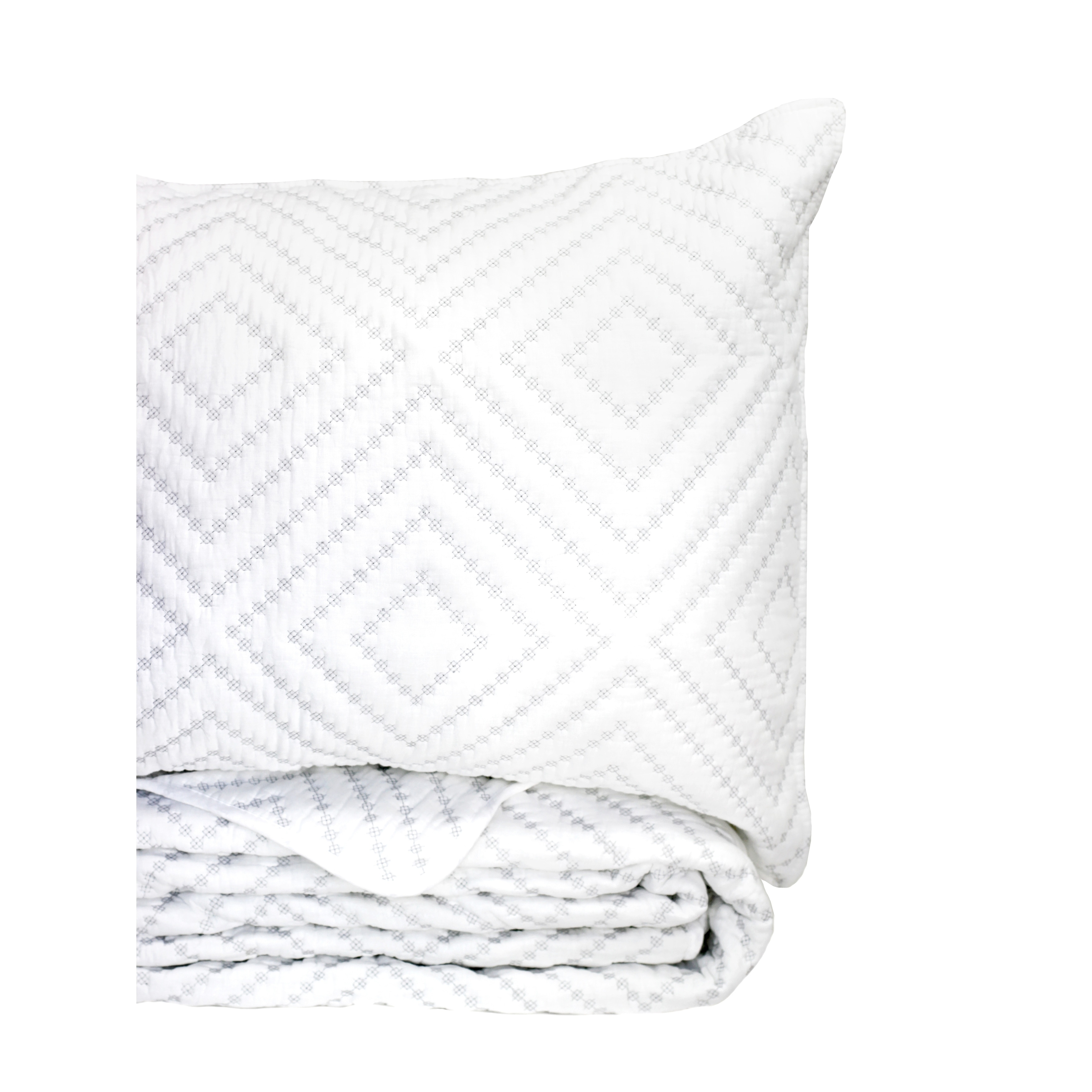 Bedford Lane Collection Diamond Square Cotton Quilt Set