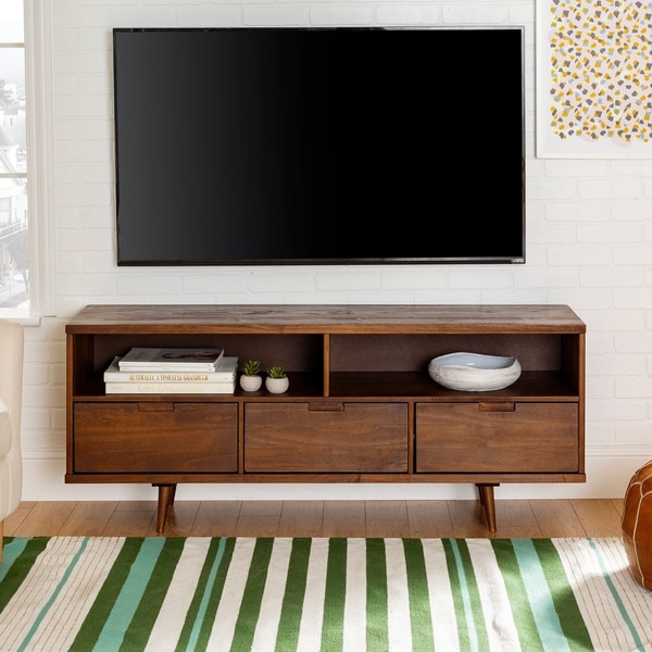 Carson Carrington Alby 58-inch Mid-century 3-drawer TV Console