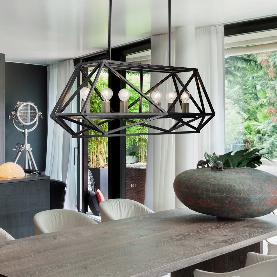 Sansa 6-Light Dark Bronze Chandelier with Brass Sockets - Chandeliers For Bedrooms by Overstock.com