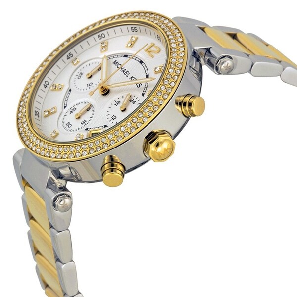 ladies michael kors parker chronograph watch