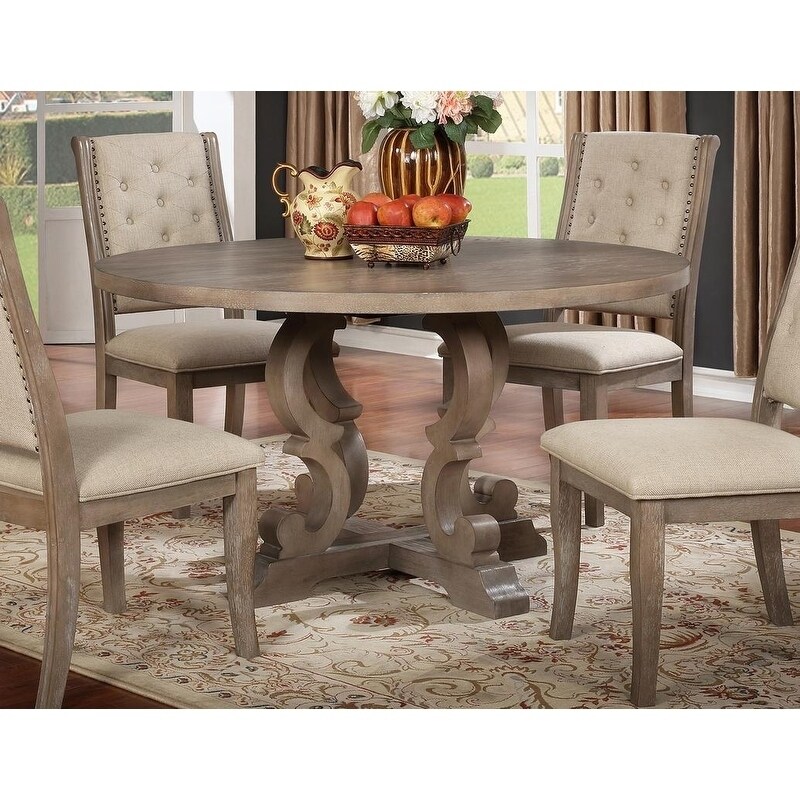 Best Master Furniture Rustic Natural Round Dining Table N/A