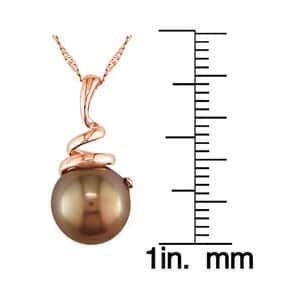 Miadora 14k Pink Gold Brown Cultured Freshwater Pearl Pendant
