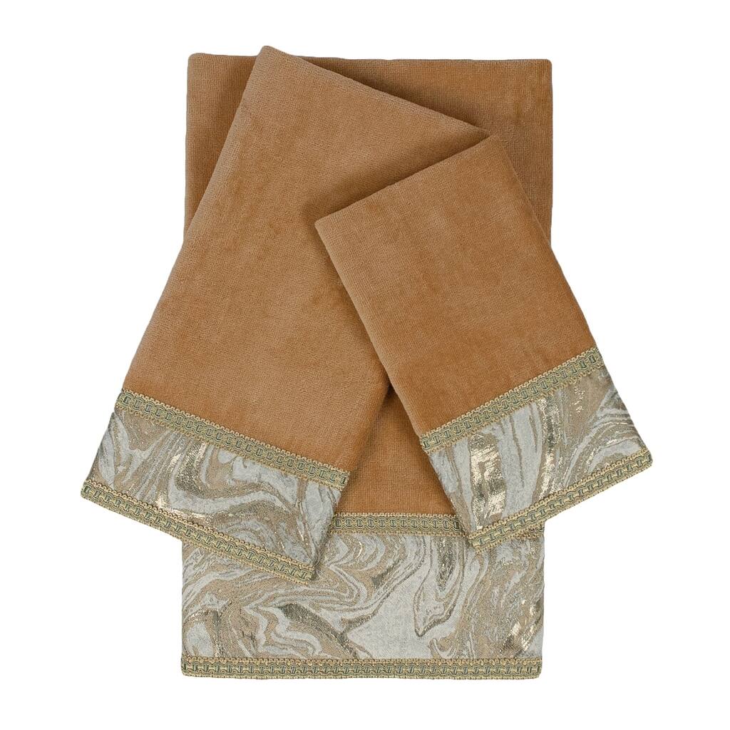Sherry Kline Earlington Nugget 3-piece Embelished Towel Set