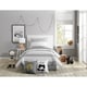 preview thumbnail 2 of 3, Urban Playground Lavelle Grey/White Quilt Set