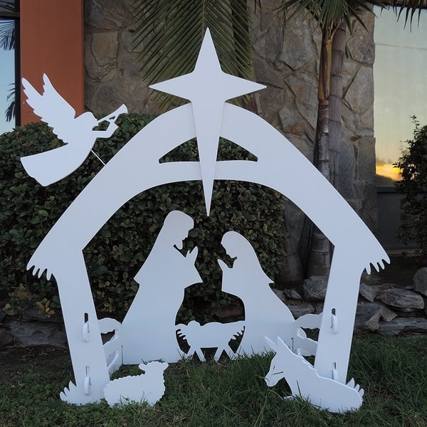 Giant Outdoor Nativity Scene White Pvc Large Christmas Giant Outdoor Nativity Scene White Pvc Large Christmas